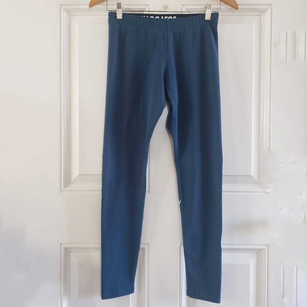 NIKE JUST DO IT Ankle Elastic Waist Teal Legging Pants SZ M